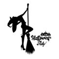 Set of silhouette image of Halloween witches. Witch, halloween, , cartoon, illustration, hat