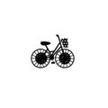 set of silhouettes of bicycles. Set Of Different Types Of Kids Bicycles