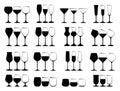 The set of silhouettes glasses.