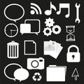 Set of silhouettes icon Royalty Free Stock Photo