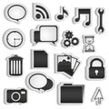 Set of silhouettes icon Royalty Free Stock Photo