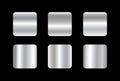 Set of silver gradients. Royalty Free Stock Photo