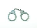 A set of silver handcuffs