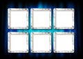 Set of silver picture frames Royalty Free Stock Photo