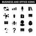 Set of simple business icons Royalty Free Stock Photo
