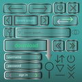A set of simple buttons for web design vector EPS10 Royalty Free Stock Photo