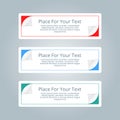 A set of simple colorful horizontal banners with place for you t Royalty Free Stock Photo