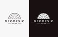 Set of Simple Geodesic dome logo icon vector