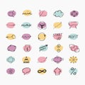 Set of simple hand drawn icons. Business and start Royalty Free Stock Photo