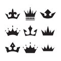 Set of simple icons. Crown icons.