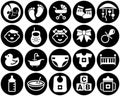 Set of simple icons on a theme Child, infant, childhood, newborn, children, vector, design, collection, flat, sign, symbol,element