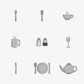 Set of simple icons for utensiles