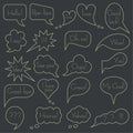 Set of simple original speech bubbles Royalty Free Stock Photo