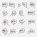 Set of simple original speech bubbles Royalty Free Stock Photo