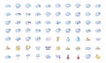 Weather Line Filled Color Icons