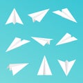 Set a simple paper planes icon. Royalty Free Stock Photo