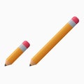 Small and large pencil, web icon, stationery