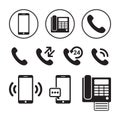 Phone icon set