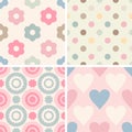 Set of simple romantic patterns