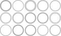 Set of 15 simple round frames.