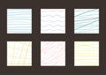 Set of simple square backgrounds. Sketch, doodle, drawn by hand.