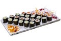 Set of simple sushi maki. Isolated on a white background Royalty Free Stock Photo