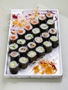 Set of simple sushi maki. Isolated on a white background Royalty Free Stock Photo