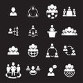 Set Of 16 Simple Teamwork Icons