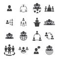 Set Of 16 Simple Teamwork Icons