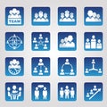 Set Of 16 Simple Teamwork Icons