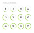 Set of simple timers. Royalty Free Stock Photo