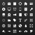 Set simple vector icons for media applications phone, website. Royalty Free Stock Photo