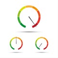 Set of simple vector tachometers with indicators