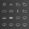 Set of simple weather icons