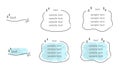 Set of simple wire-like text frames, with and without background.