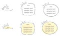 Set of simple wire-like text frames, with and without background.
