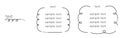 Set of simple wire-like text frames, with and without background.