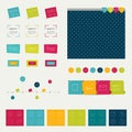 Set of simply minimalistic flat infographic elemen