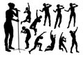 Singers Pop Country Rock Hiphop Star Silhouettes