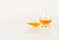 Set of single malt tasting glasses, single malt whisky in a glasses Royalty Free Stock Photo