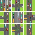 Set of Situations on Road. Traffic Laws Govern