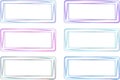 colorful creative abstract rectangular frames set vector