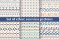 Set of six ethnic seamless patterns. Royalty Free Stock Photo