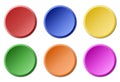 Set of six round buttons Royalty Free Stock Photo