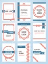 Set of six vector banner templates Royalty Free Stock Photo