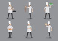 Chef Serving Food with Pride Vector Character Illustration