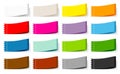 Set Of Sixteen Colorful Textile Label Zig Zag