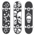 Set of skateboard backgrounds. Royalty Free Stock Photo