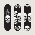 Set of skateboard designs
