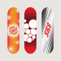 Set of skateboard designs